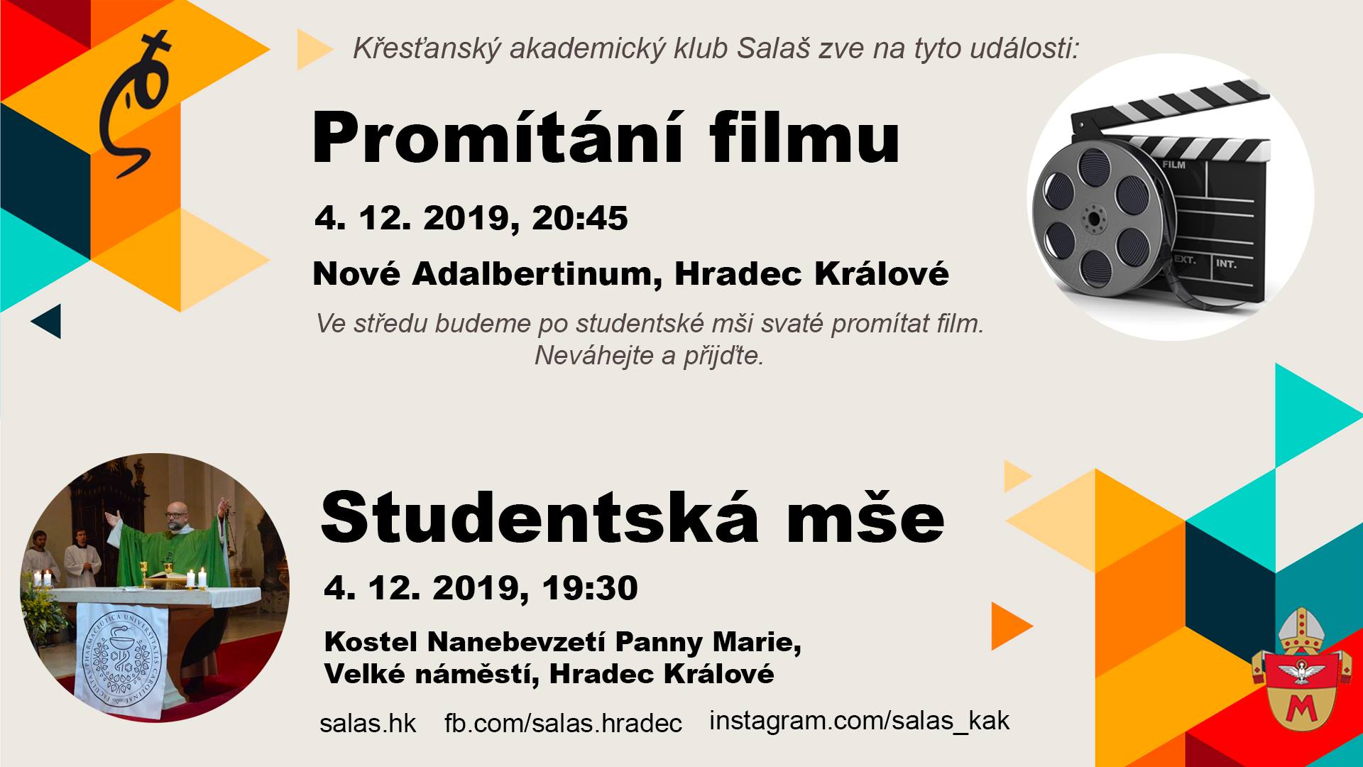 Studentská mše + Promítání filmu